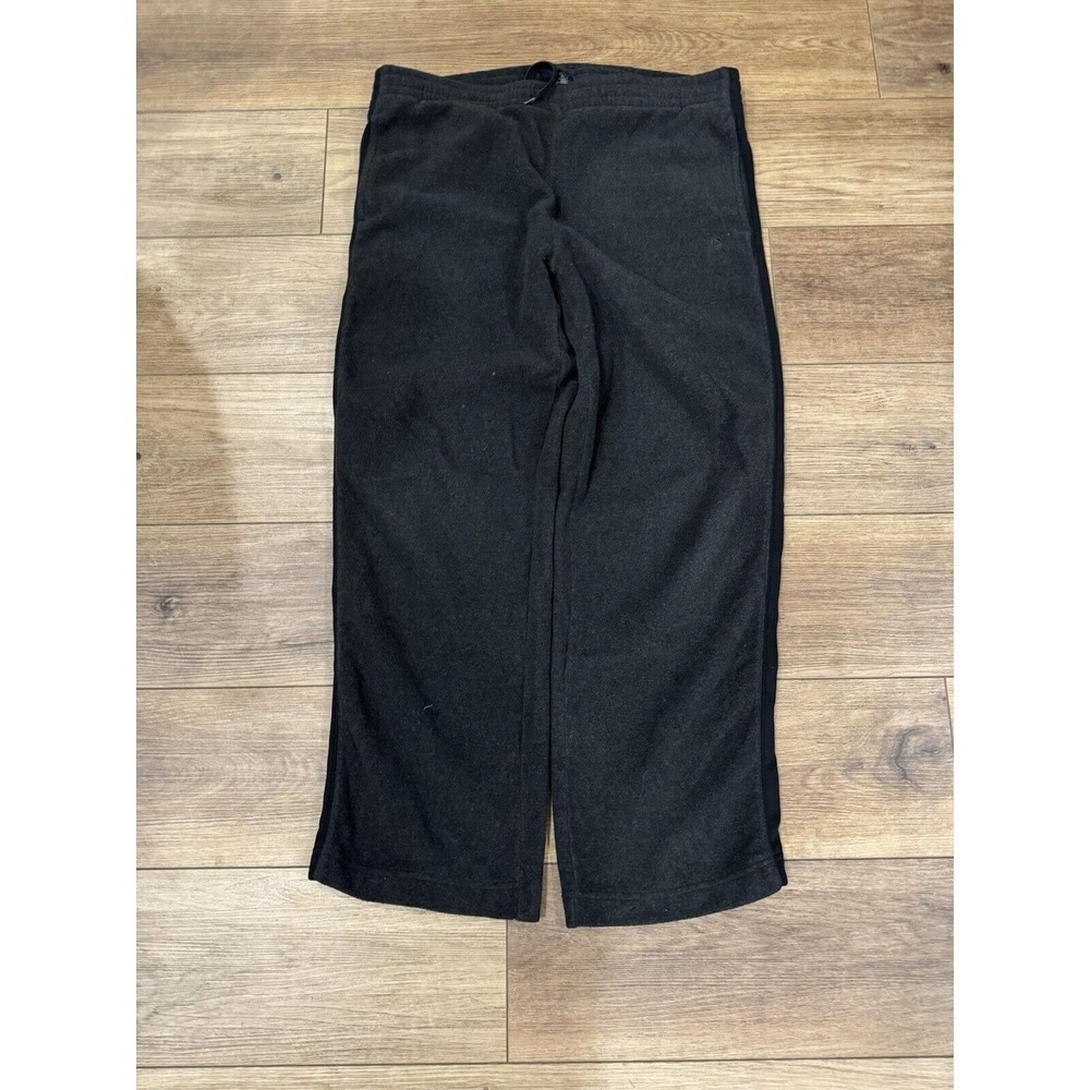 Vintage Old Navy Wide Leg Fleece Pants Mens Medium Black Sweats Liners Thick